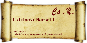 Csimbora Marcell névjegykártya