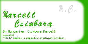 marcell csimbora business card